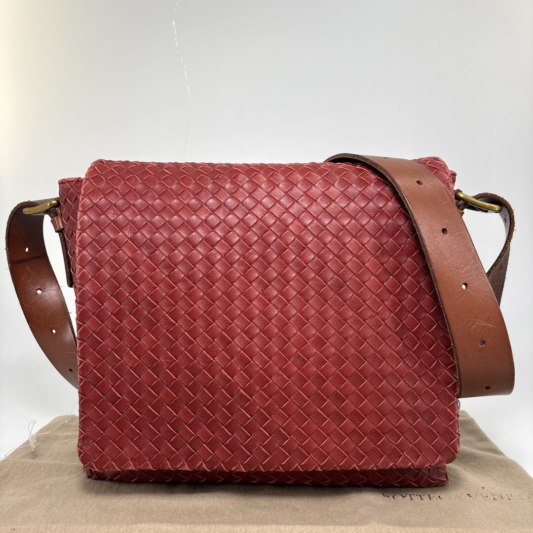 極美品 bottega Veneta ボッテガヴェネタ イントレチャート ショルダーバッグ メッセンジャーバッグ メンズ レディース