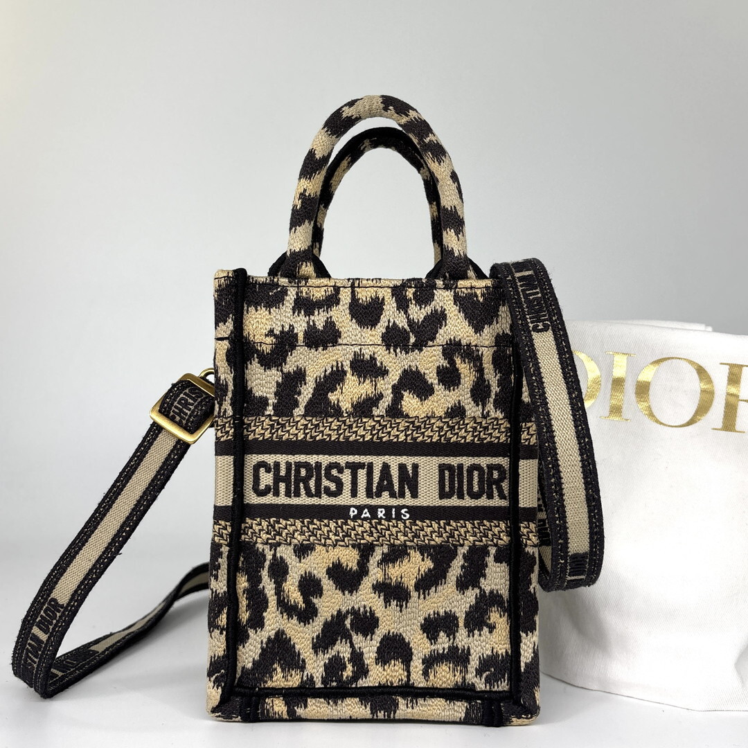 新品未使用 ChristianDior クリスチャンディオール ブックトート ミニ ショルダーバッグ 2WAY ハンドバッグ キャンバス レディース