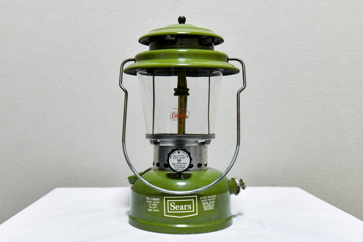 ★1点限り【点灯動画あり】『Sears Roebuck 72241 ガソリンランタン 1971年10月』 アボガド Coleman OEM USA製 点灯確認済