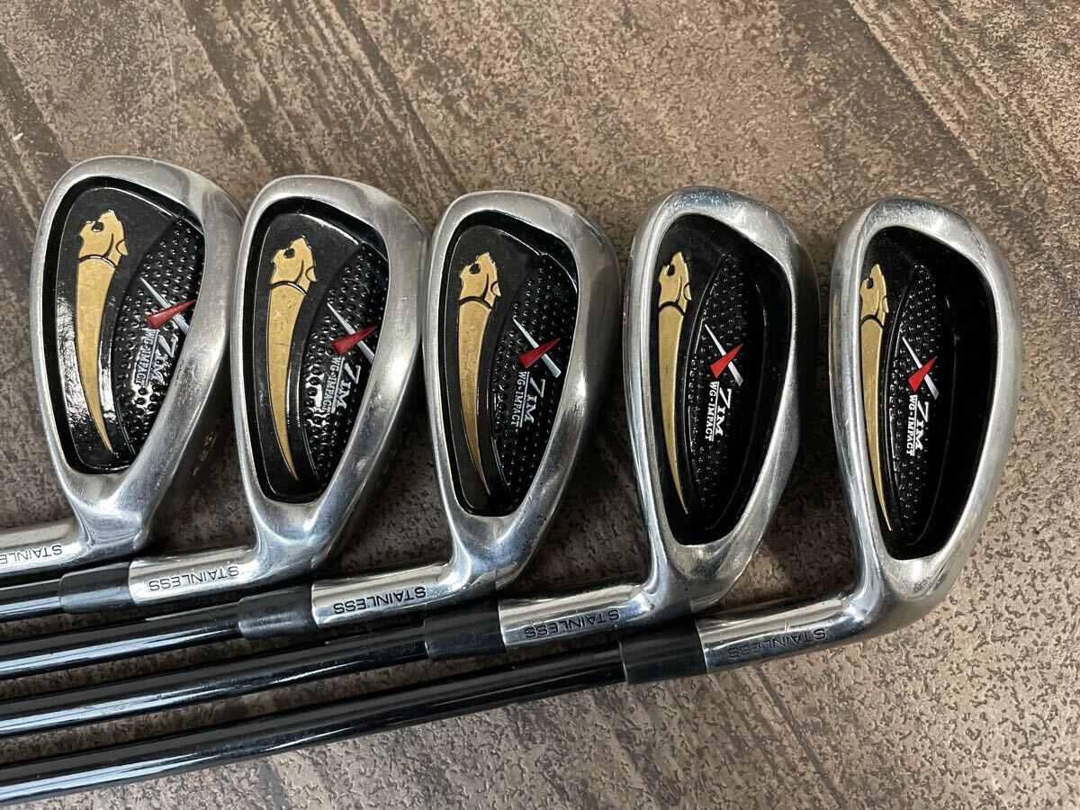 1円 Cougar クーガー ZIM WG-IMPACT アイアン 6-9I PW 6本セット Flex.S メンズ ゴルフクラブ 中古 アイアンセット まとめ