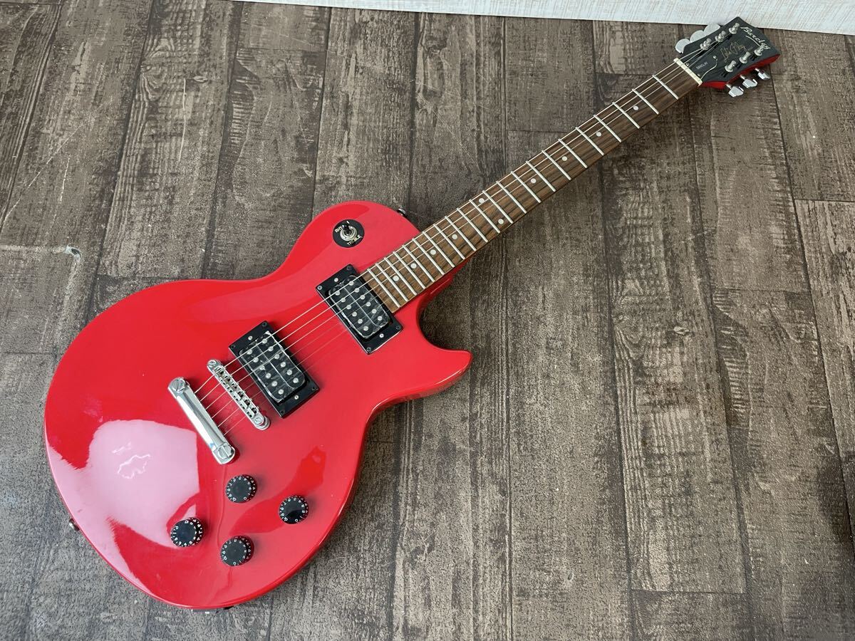 1円 ほぼ未使用 美品 レスポール タイプ Barclay エレキギター 赤 RED レッド Let's Play MUSIC バークレー バークレイ 良品