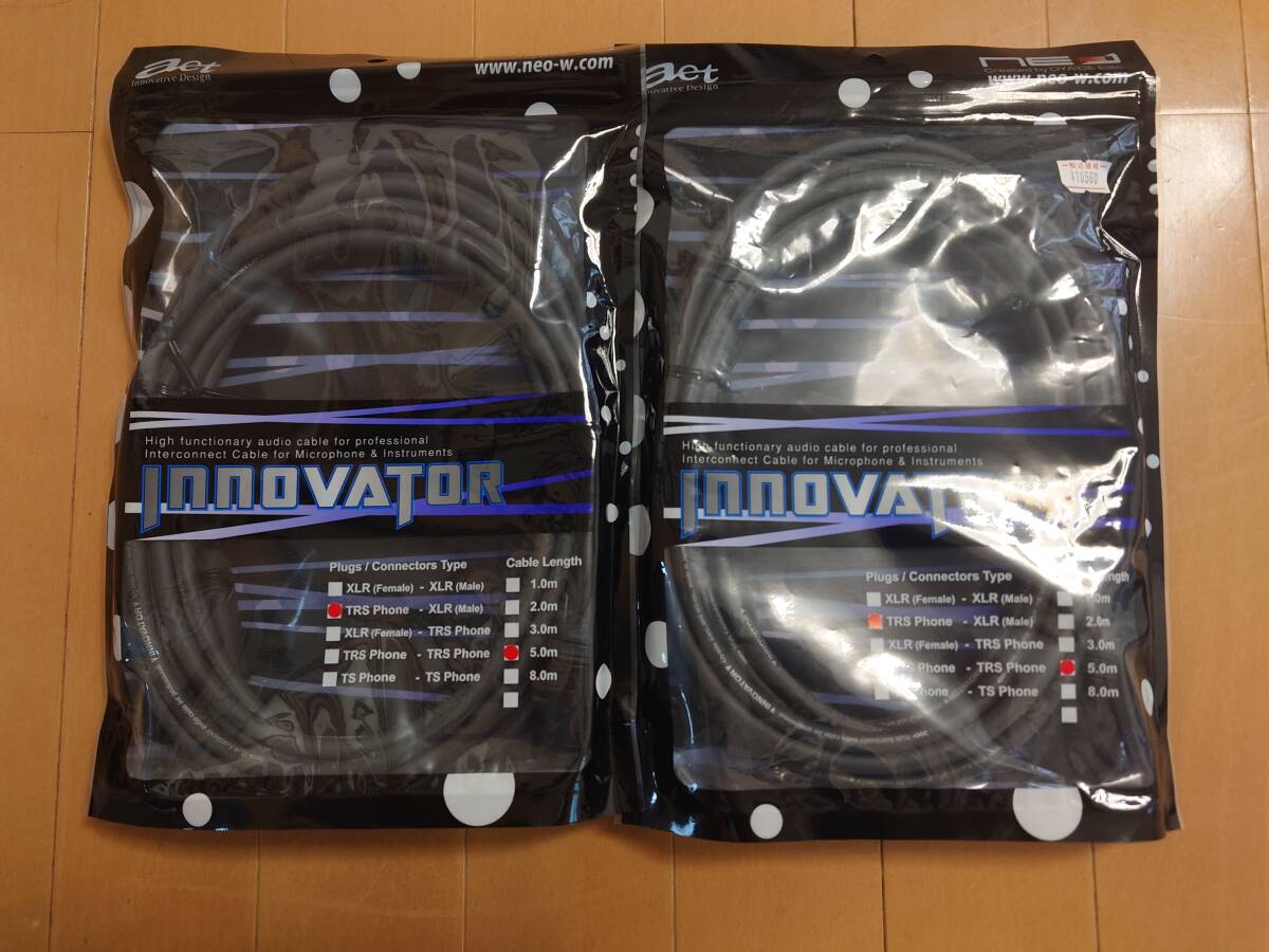 オヤイデ Innovator TRS-XLR(Male) ケーブル 5.0m×2本