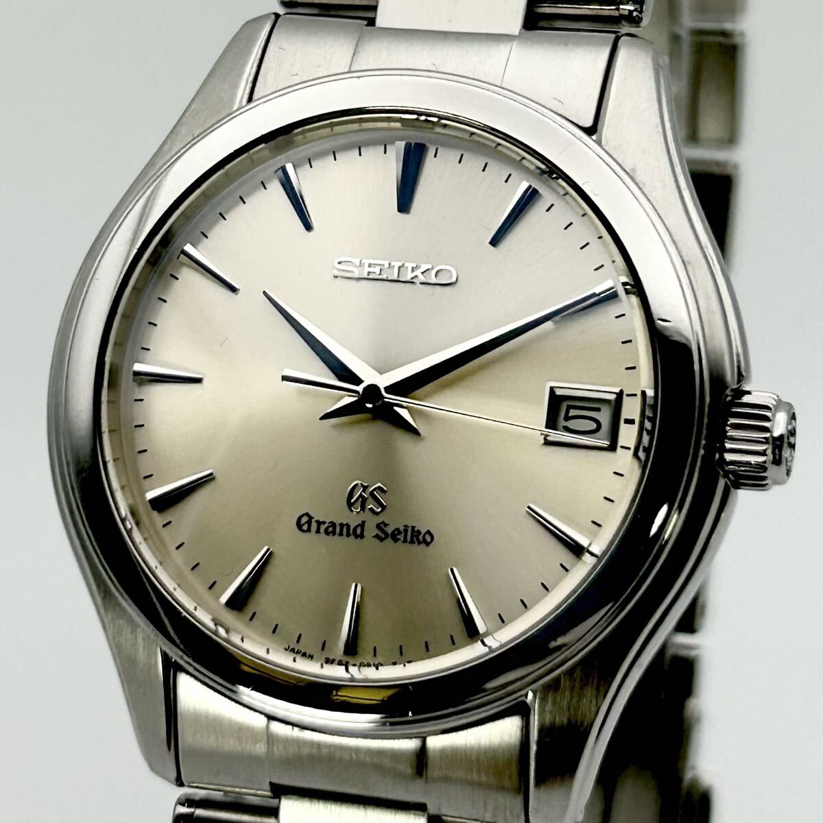 【付属品有 メンズ 稼働】GRAND SEIKO グランドセイコー 9F62-0A10 10気圧防水 最高峰クォーツ シャンパンゴールド文字盤 腕時計