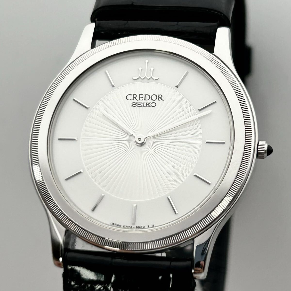 【18KT メンズ 稼働】SEIKO セイコー CREDOR クレドール 5A74-2010 薄型ドレスウォッチ1987年8月 JAPAN vintage 腕時計
