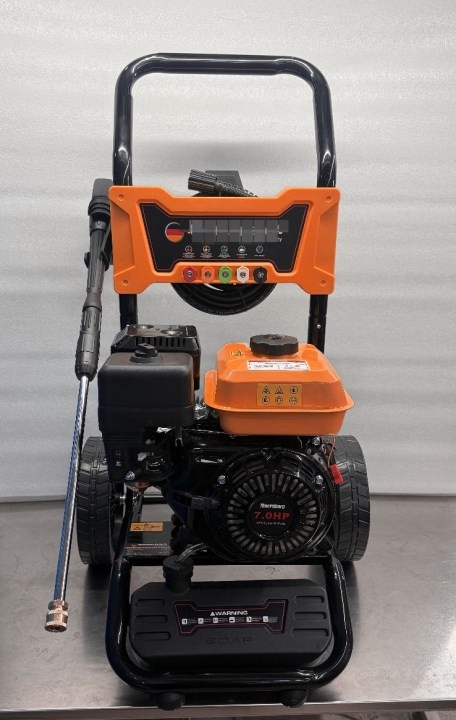 新型　エンジン式高圧洗浄機 パワフルポンプ 212cc タメ水と水道が可能 ホース付き 強力 洗車 クリーニング 下水道 掃除用