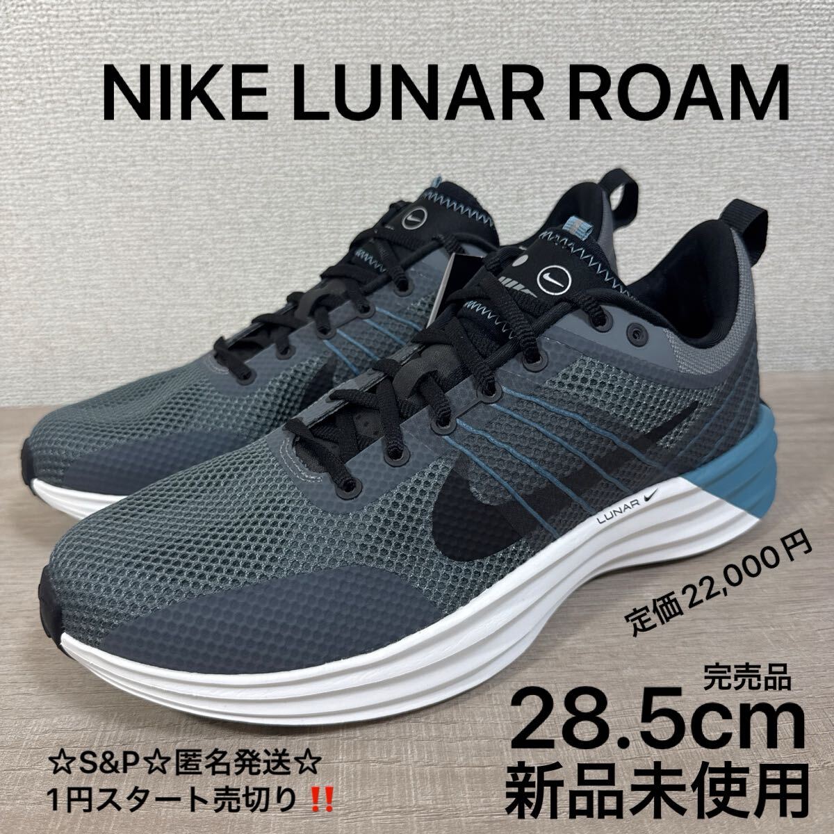 1円スタート売切り 新品未使用 28.5cm US10.5 定価22,000円 NIKE LUNAR ROAM ナイキ ルナ ローム スニーカー ランニング 完売品