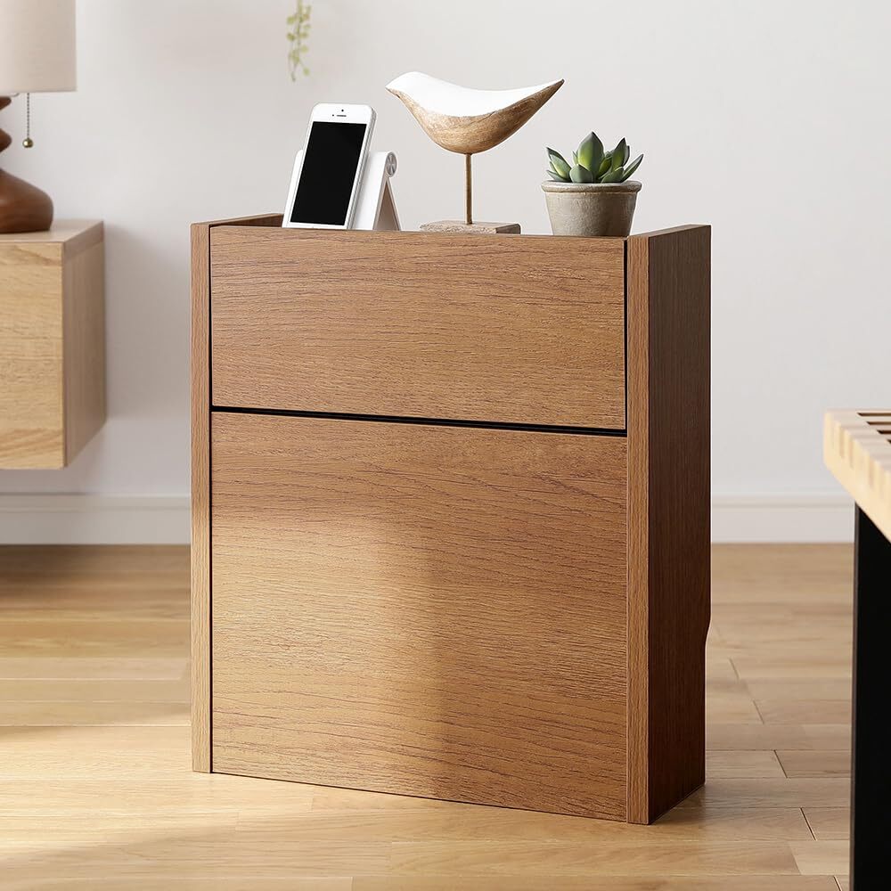 RASIK ルーター 収納 ケーブルボックス レギュラータイプ 幅40cm チークウッド 配線隠し コード コンセントボッ r.h