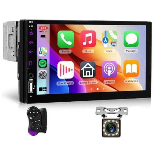 Hodozzy 1 DIN カーオーディオ ワイヤレス CarPlay/Android Auto Wireless対応 7 r.h
