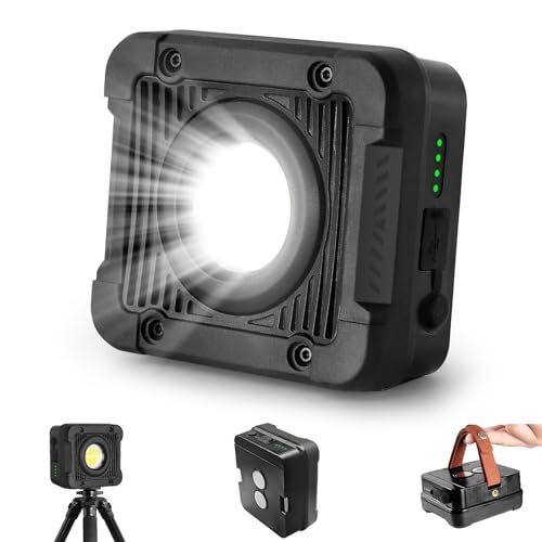 投光器 LED 充電式 作業灯【12000mAh大容量・超高輝度5000ルーメン】連続点灯168時間 無段階調光 4つ点灯 r.h