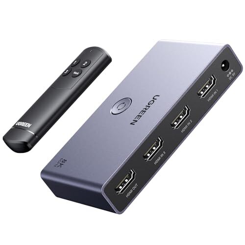 UGREEN HDMI 切り替え器 3入力1出力 8K@60Hz/4K@120Hz HDMIセレクター 切替器リモコン付き r.h