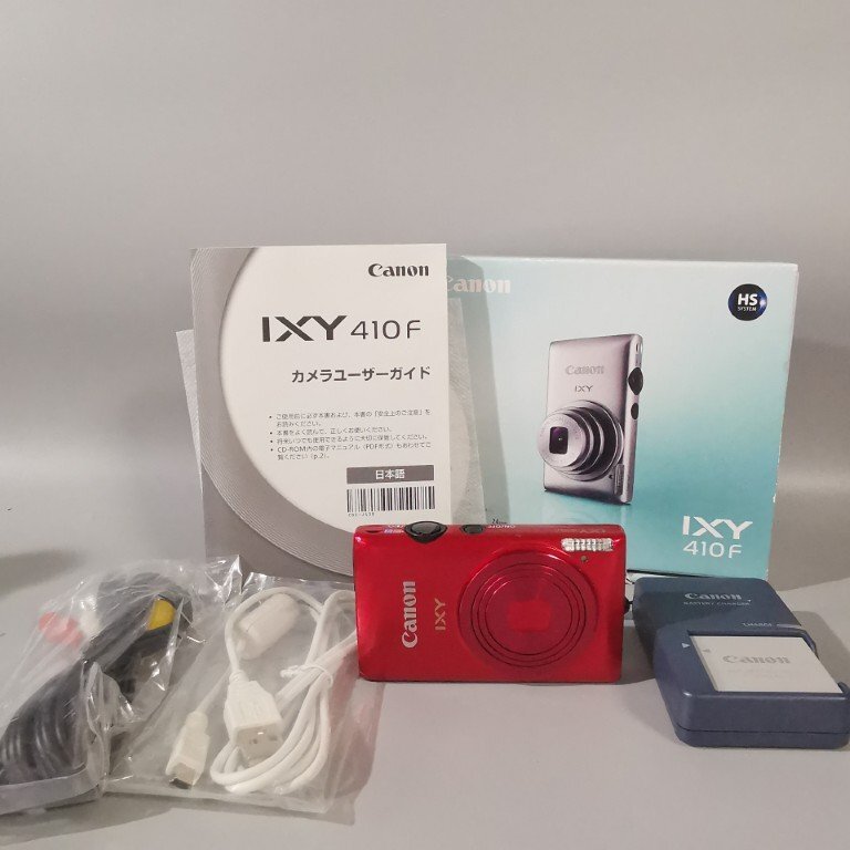 美品 動作品 Canon キヤノン IXY 410F FULL HD IS RED コンパクトデジタルカメラ 充電器 元箱 Z8661