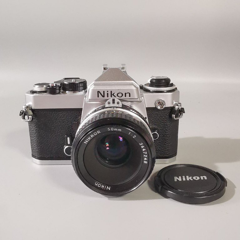 動作品 Nikon FE フィルム一眼レフカメラ ボディ NIKKOR 50mm f2 Ai ニコン 通電確認済 現状品 Z8654