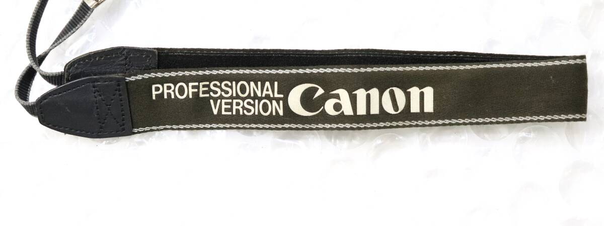 【希少・プロ仕様】 キヤノン Canon PROFESSIONAL VERSION ストラップ 刺繍ロゴ ヴィンテージ エイジングが良い雰囲気 