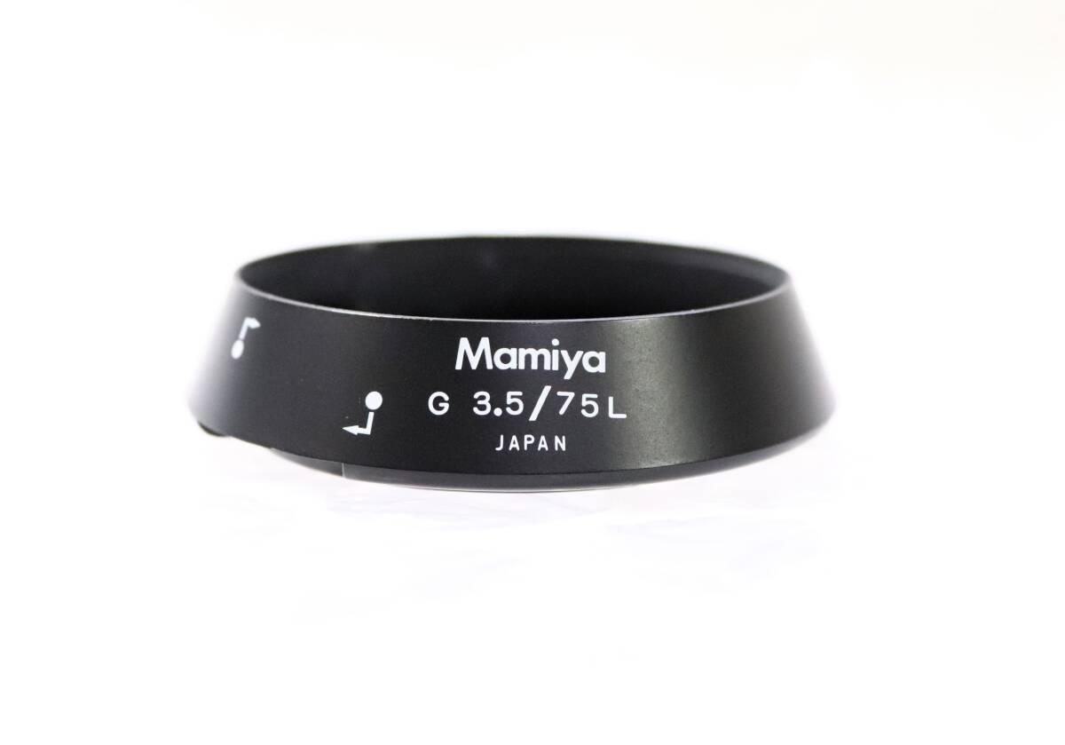 【希少】 Mamiya G 3.5/75L 用 純正レンズフード New Mamiya 6 マミヤ 6用 バヨネットフード 傷・補修跡有 実用品