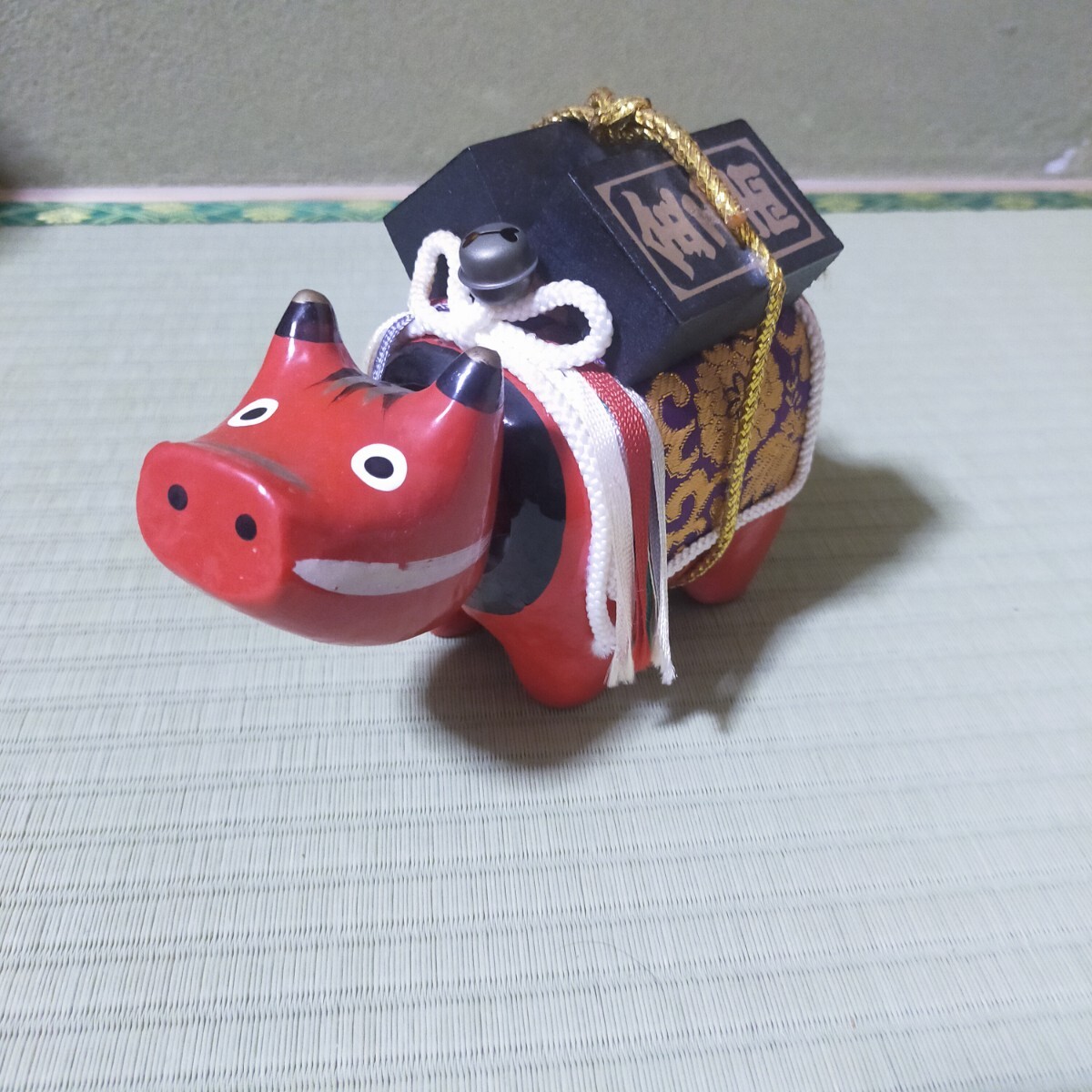 ★縁起物★赤べこ 首振り 置物 民芸品 郷土玩具 和風インテリア