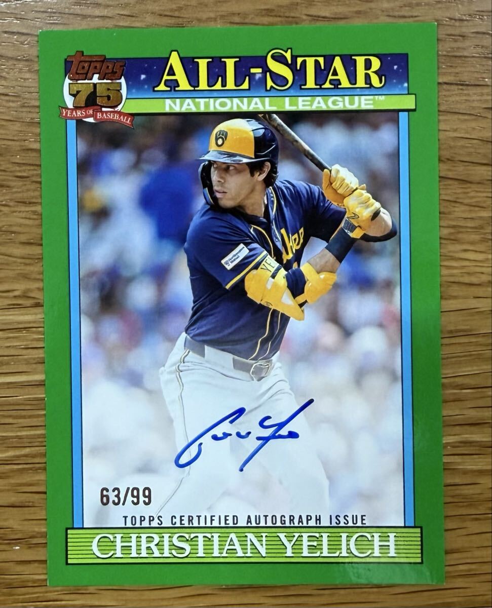 2026 Topps Series 2 クリスチャン・イエリッチ Christian Yelich 1991 Redux All-Stars Autograph Green Parallel /99 #91AS-CY