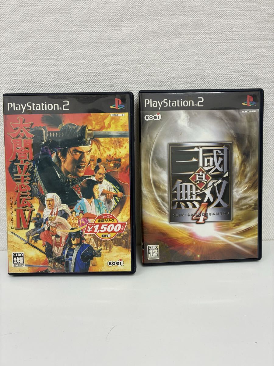 PS2 ソフト 2本セット 太閤立志伝IV（青ディスク） / 真・三國無双4 コーエー KOEI プレステ2 動作品 まとめ売り