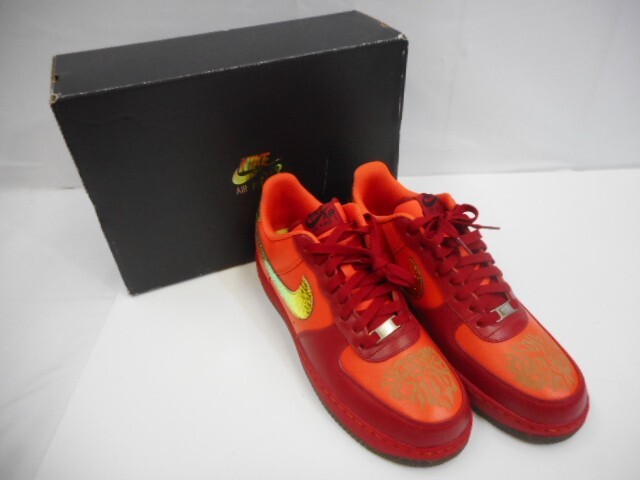 77 送80サ 0615UD08 観賞用 NIKE AIR FORCE 1 LOW Doernbecher ナイキ エアフォース ドーレンベッカー 349440-800 レッド 28.5cm 中古品