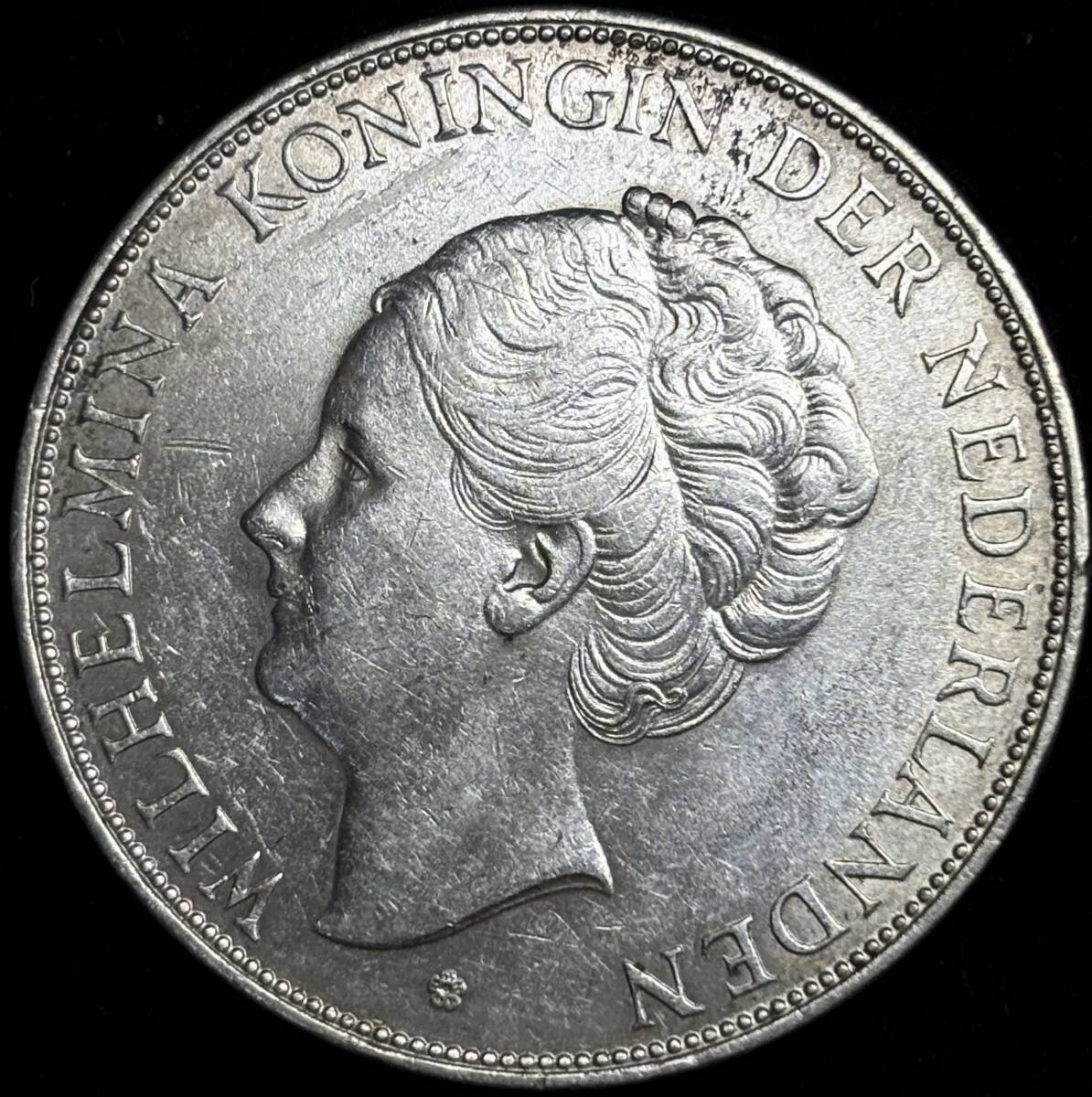 【オランダ大型銀貨】(1939年銘 25.0g 直径37mm)
