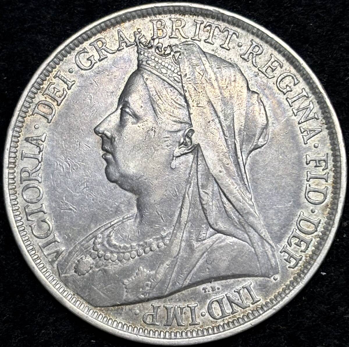 【イギリス大型銀貨】(1897年銘 28.2g 直径38.5mm)