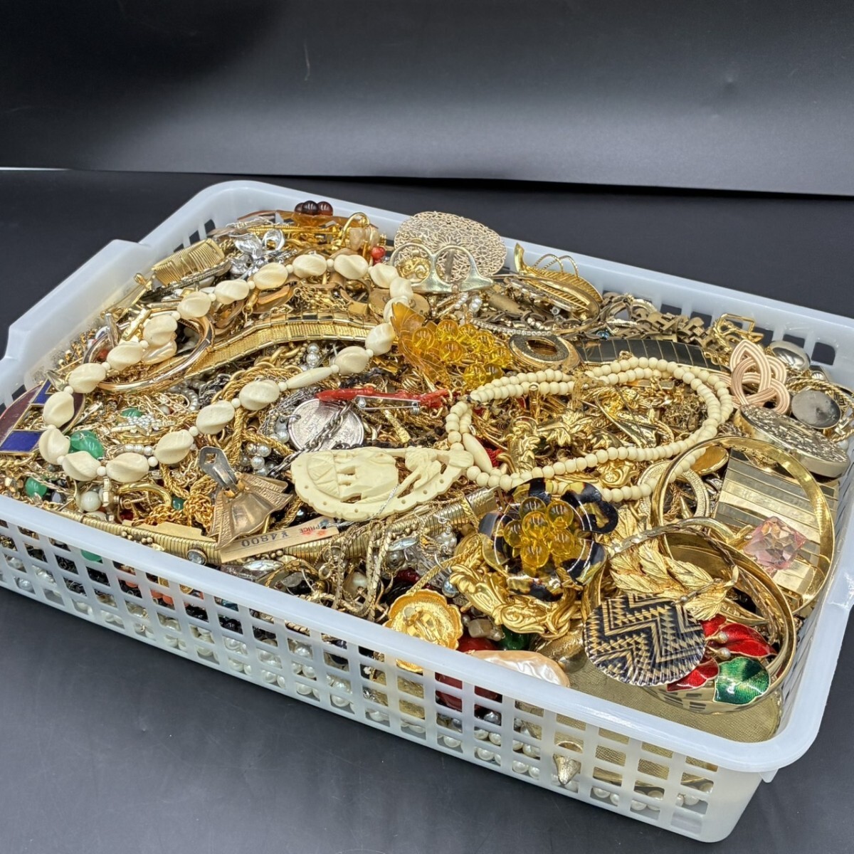 ◎1円スタート メッキ アクセサリー まとめ 大量 ネックレス ブローチ 等 総重量約6.2kg HE0604こ