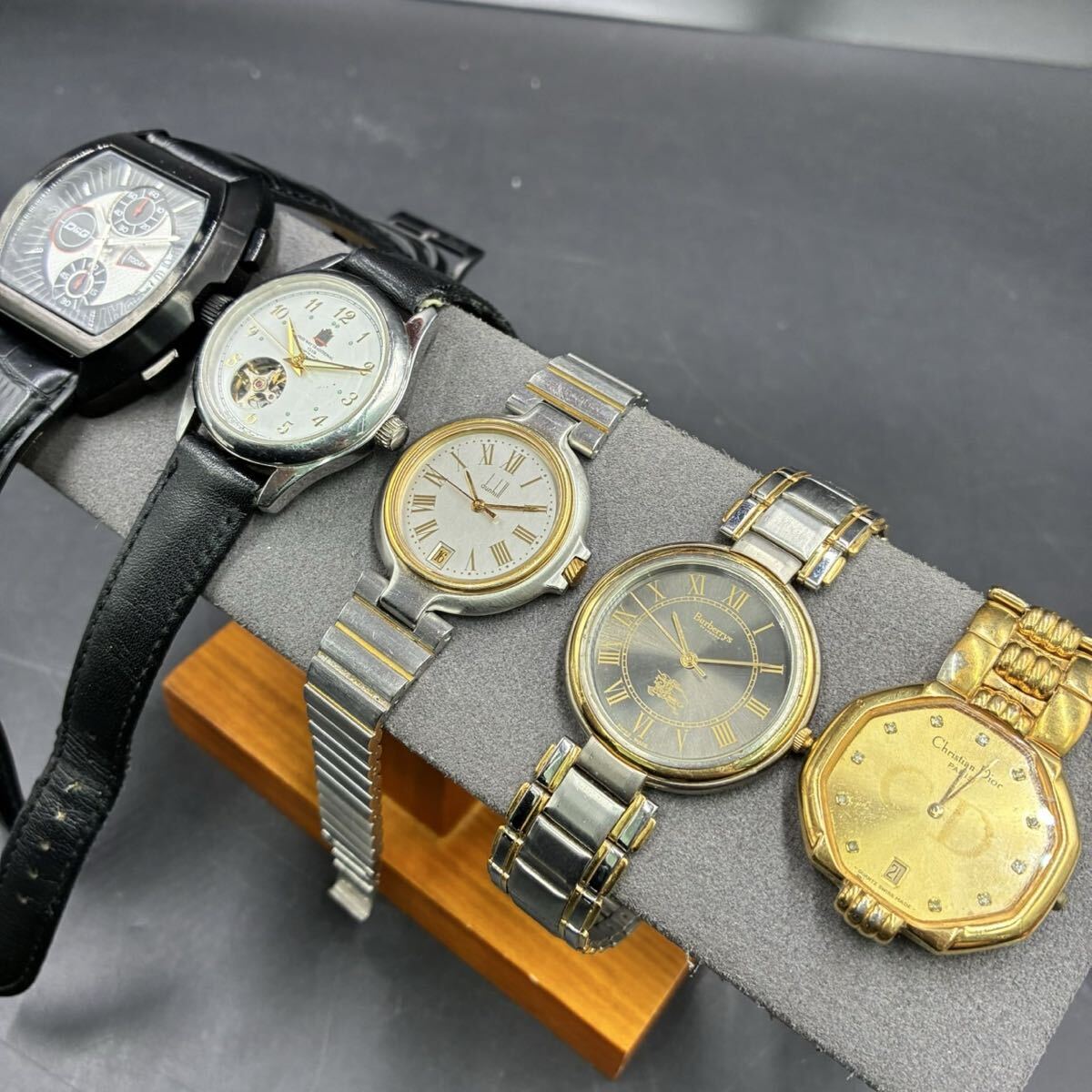 1円スタート Burberrys dunhill Dior等 ブランド時計 5本まとめ 腕時計 クォーツ 現状品 TK060534