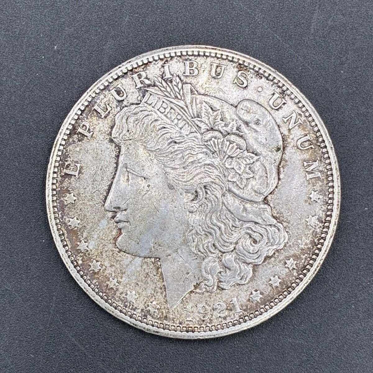 1円スタート アメリカ モルガンダラー銀貨 1921年 古銭 コレクション 重量約26.67g AY0606に