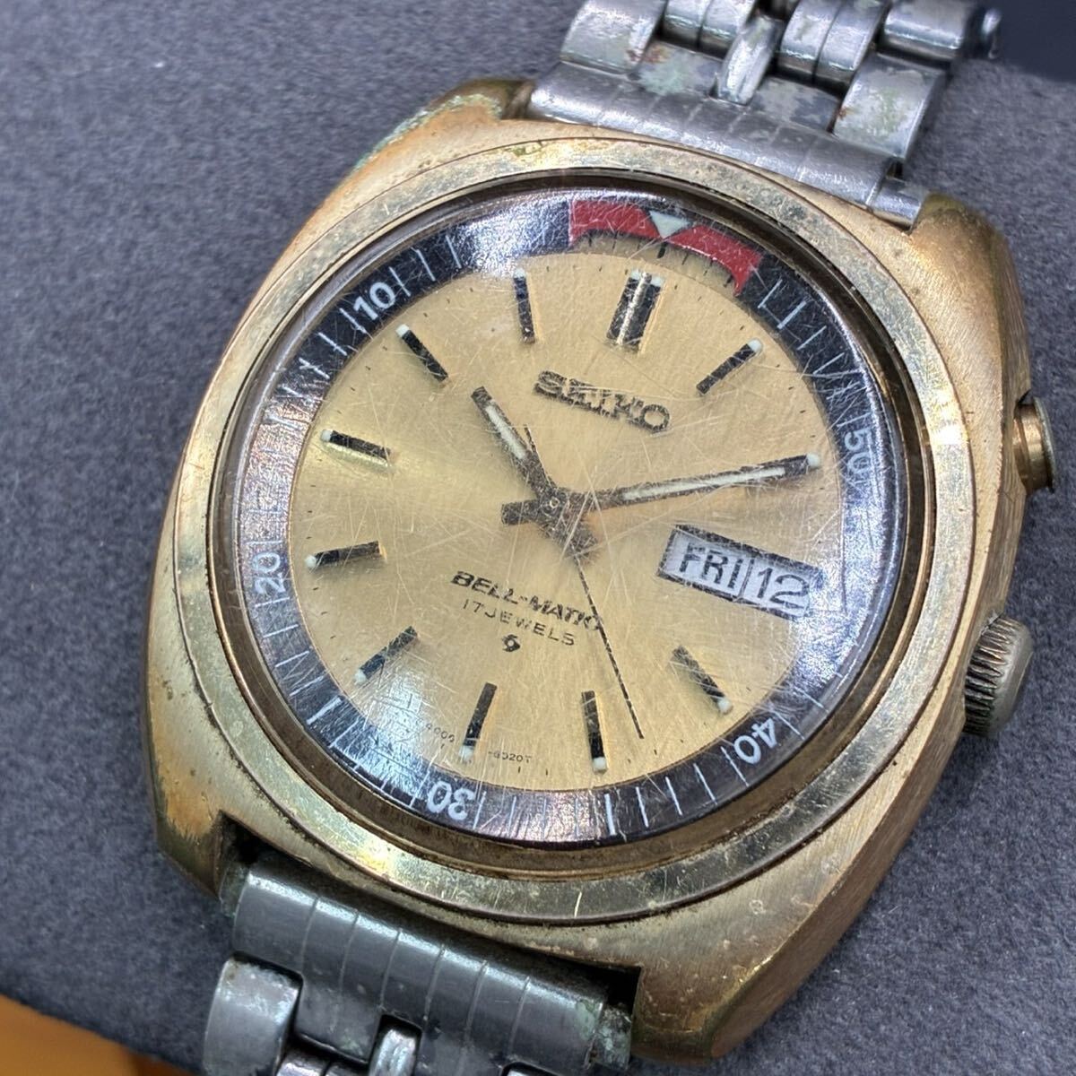 1円スタート SEIKO セイコー BELL-MATIC ベルマチック 4006-6031 腕時計 自動巻き 可動品 ヴィンテージ ゴールドカラー AY060626