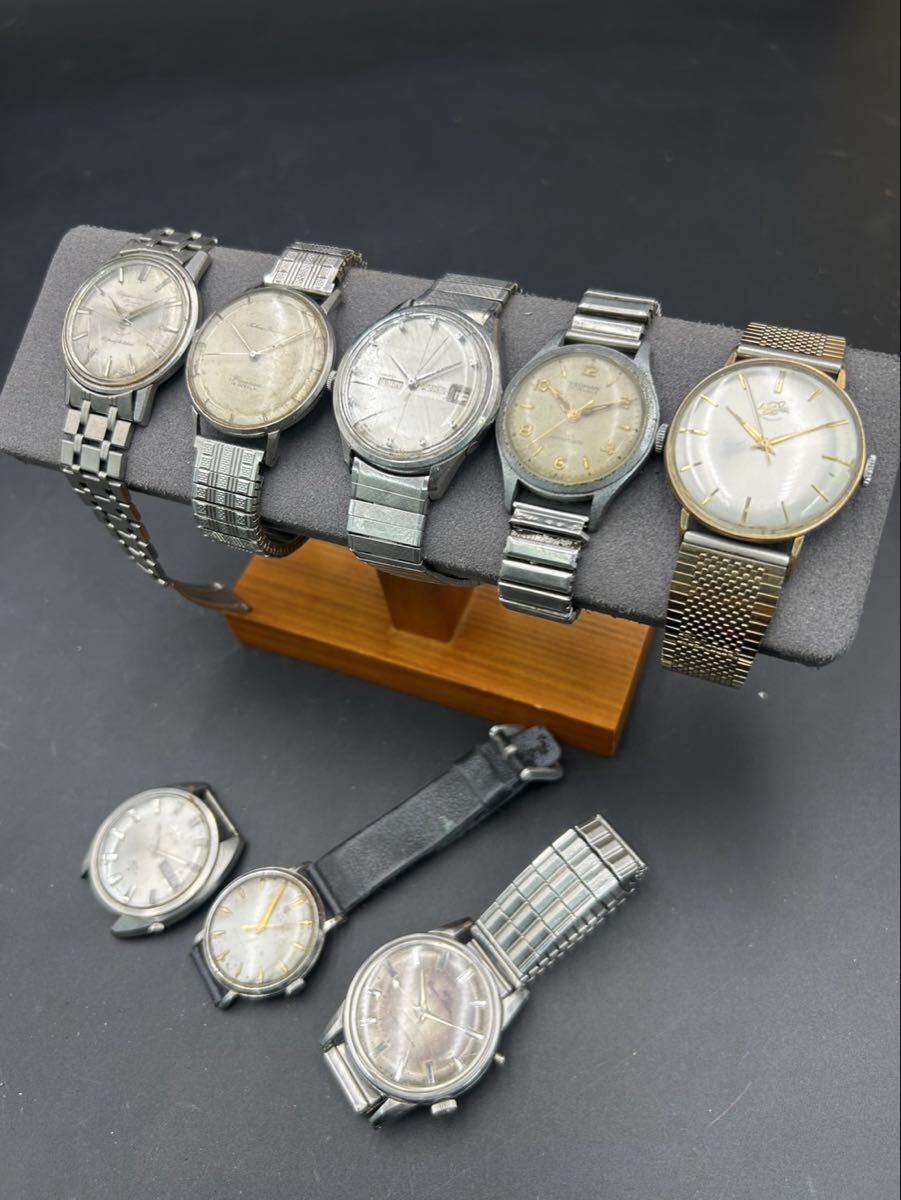 1円スタート 時計8点まとめ SEIKO Orient CITIZEN ENICAR ヴィンテージ 手巻き 自動巻 AY0606かい
