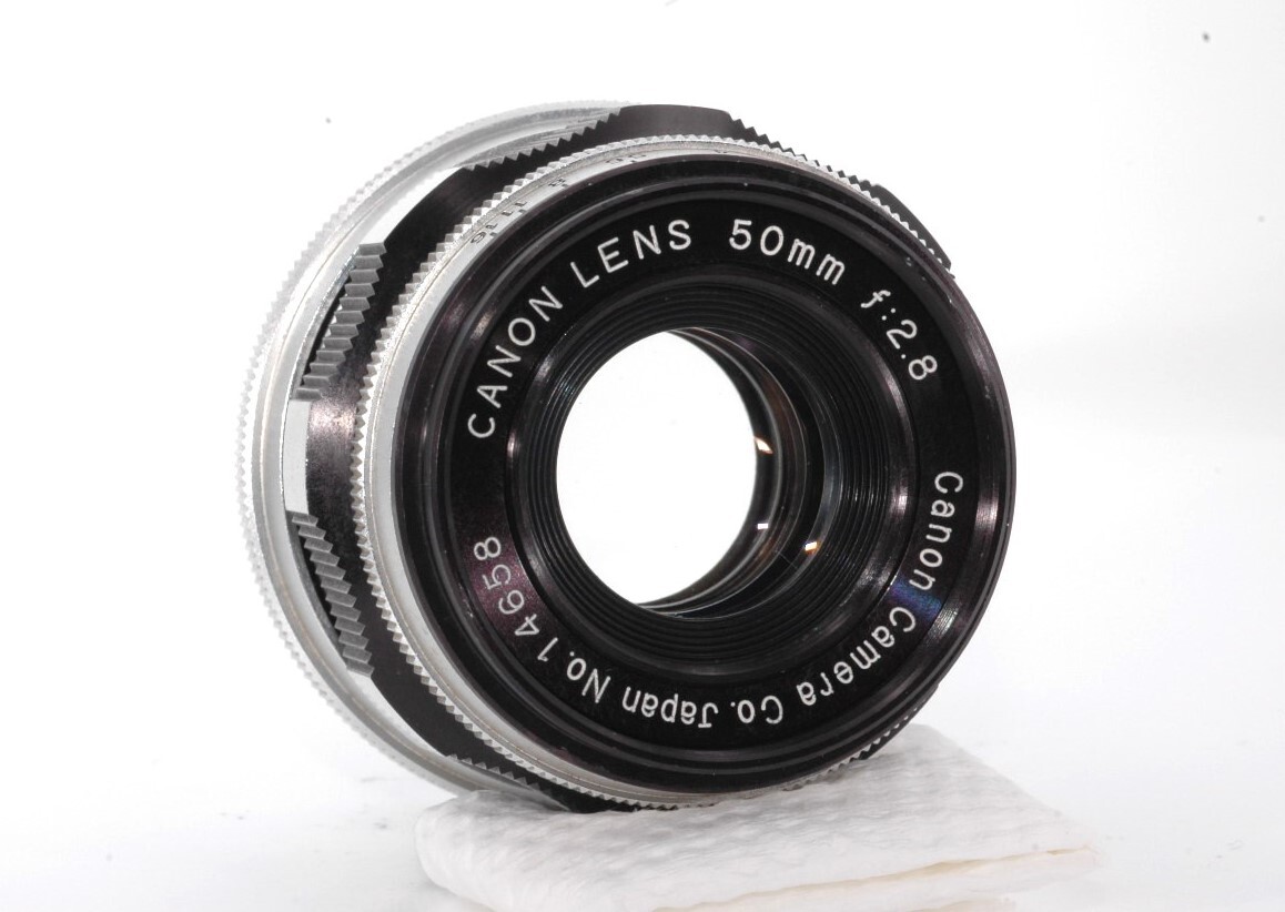 上美品☆初期保証 レア ゼブラ Canon 50mm F/2.8 LTM Leica L39 オールドレンズ 清潔感溢れる綺麗な外観 クリアな光学 完動品☆