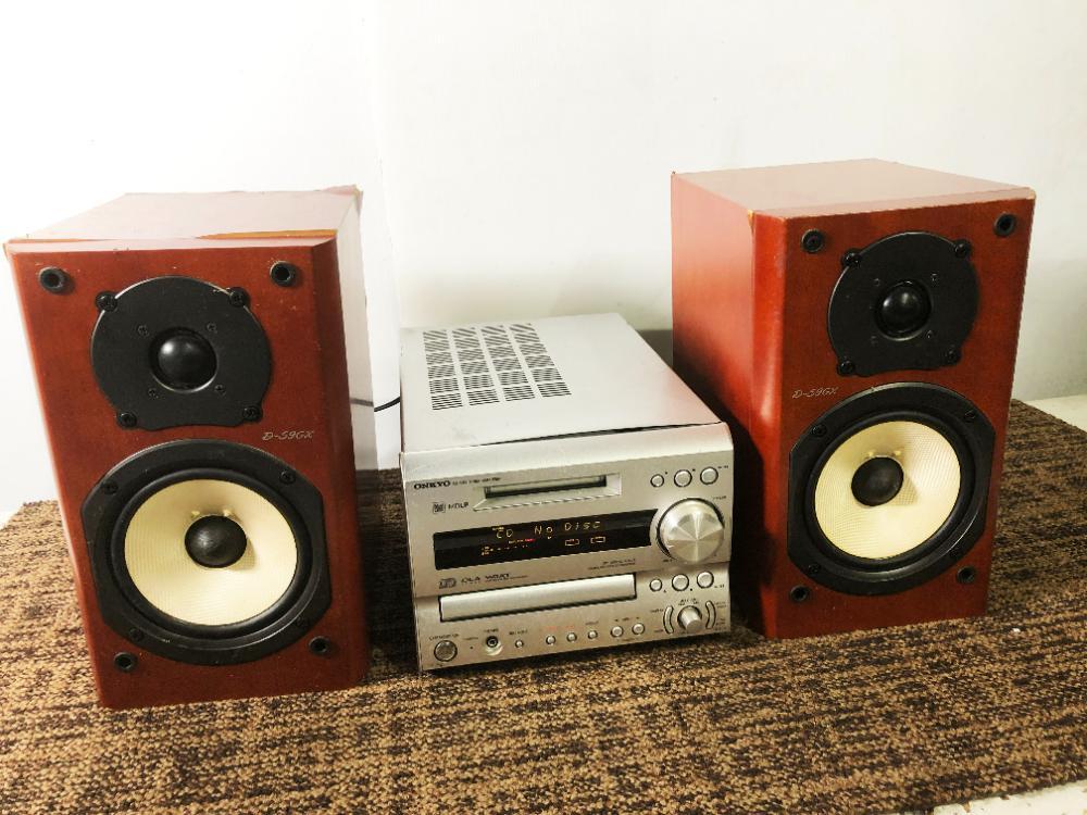  中古★ONKYO オンキョー ミニコンポ CD/MD TUNER AMPLIFIER スピーカー リモコン有 【FR-9GX/D-S9GX】GOR4