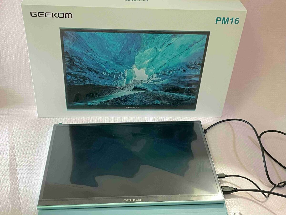 GEEKOM　可搬式ポータブル16in液晶モニター　PM16　中古品
