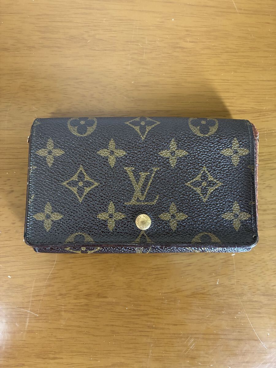 LOUIS VUITTON ルイ・ヴィトン 折りたたみ財布 二つ折 モノグラム ポルト モネ・ビエ トレゾール PA0941 フランス製 ジャンク ジャンク
