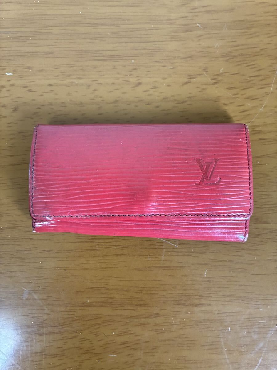 LOUIS VUITTON ルイ・ヴィトン エピ レッド 赤色 ミュルティクレ4 4連キーケース LO0921 スペイン製 中古 現状品 送料無料