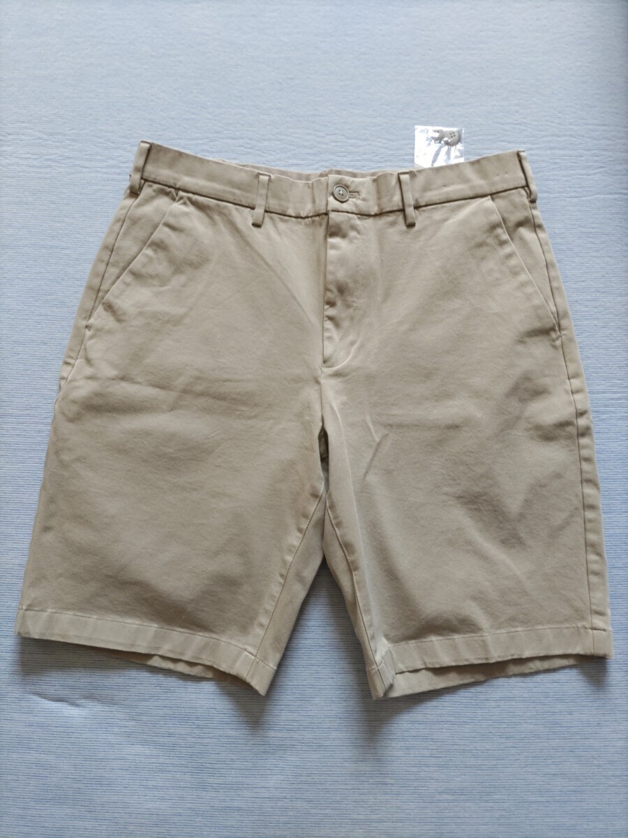 GU メンズ　ストレッチ　ショートパンツ ベージュ　サイズ　L
