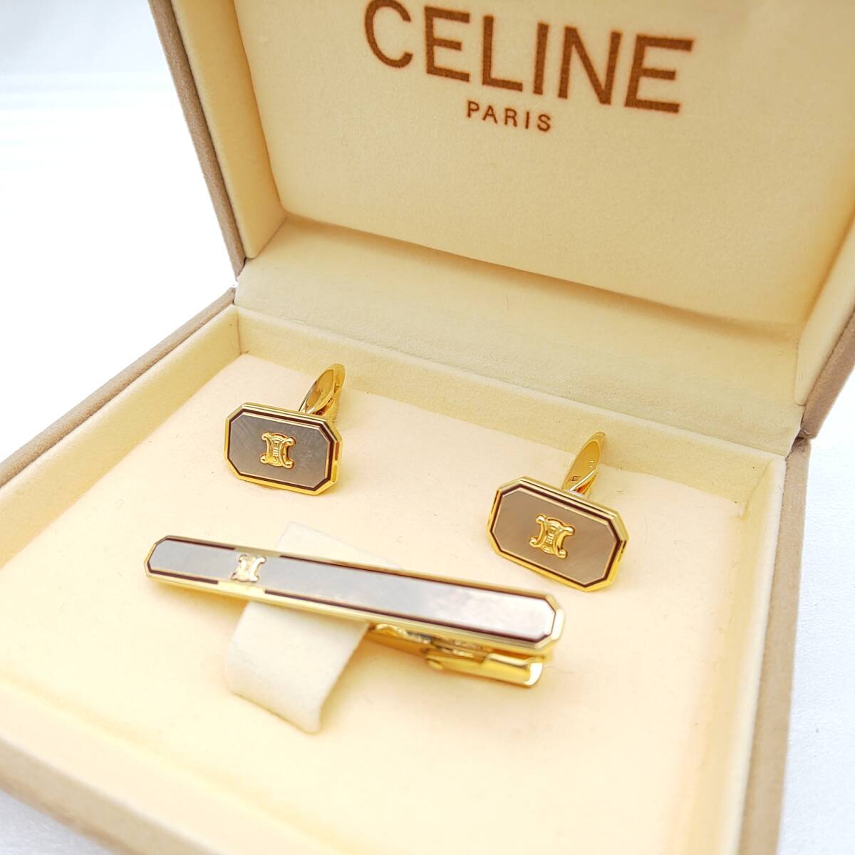 CELINE セリーヌ カフス/ネクタイピン シルバーゴールドカラー アクセサリー 宝飾品