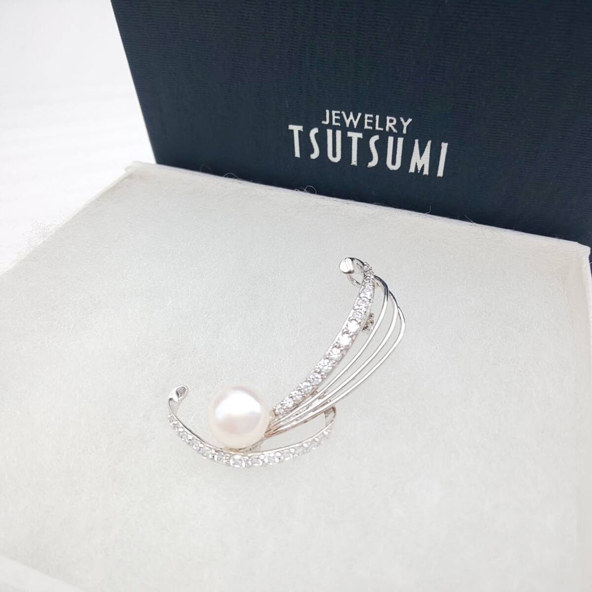  TUSTSUMI ツツミ ブローチ シルバーカラー 925 アクセサリー 宝飾品