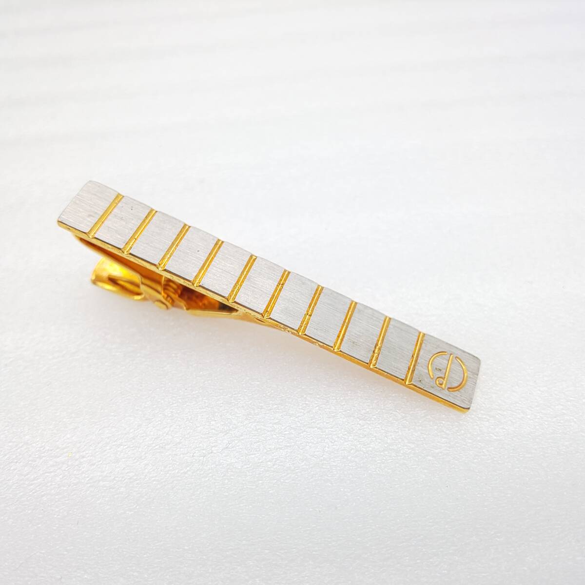 dunhill ダンヒル ネクタイピン ゴールド/シルバーカラー ストライプ柄 アクセサリー 宝飾品 