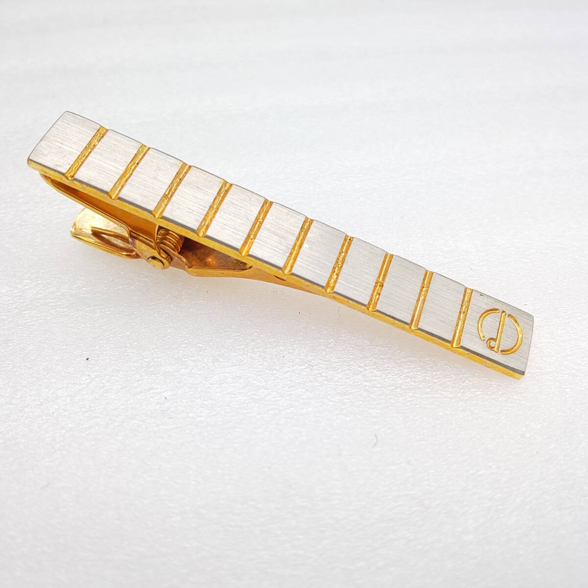 dunhill ダンヒル ネクタイピン ゴールド/シルバーカラー ストライプ柄 アクセサリー 宝飾品 ②