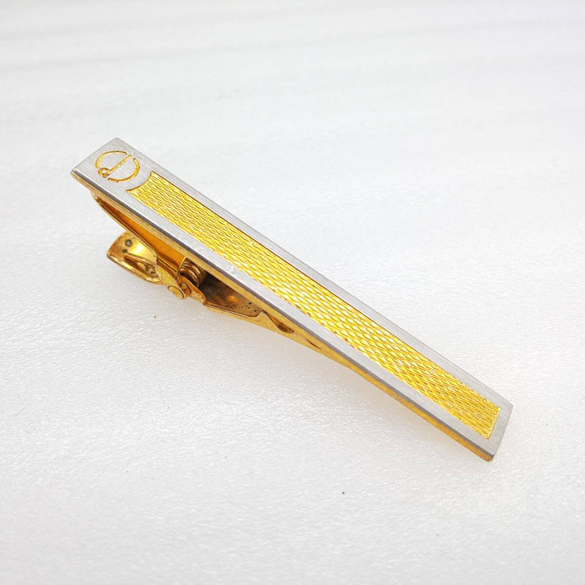 dunhill ダンヒル ネクタイピン ゴールド/シルバーカラー テクスチャ的 アクセサリー 宝飾品 