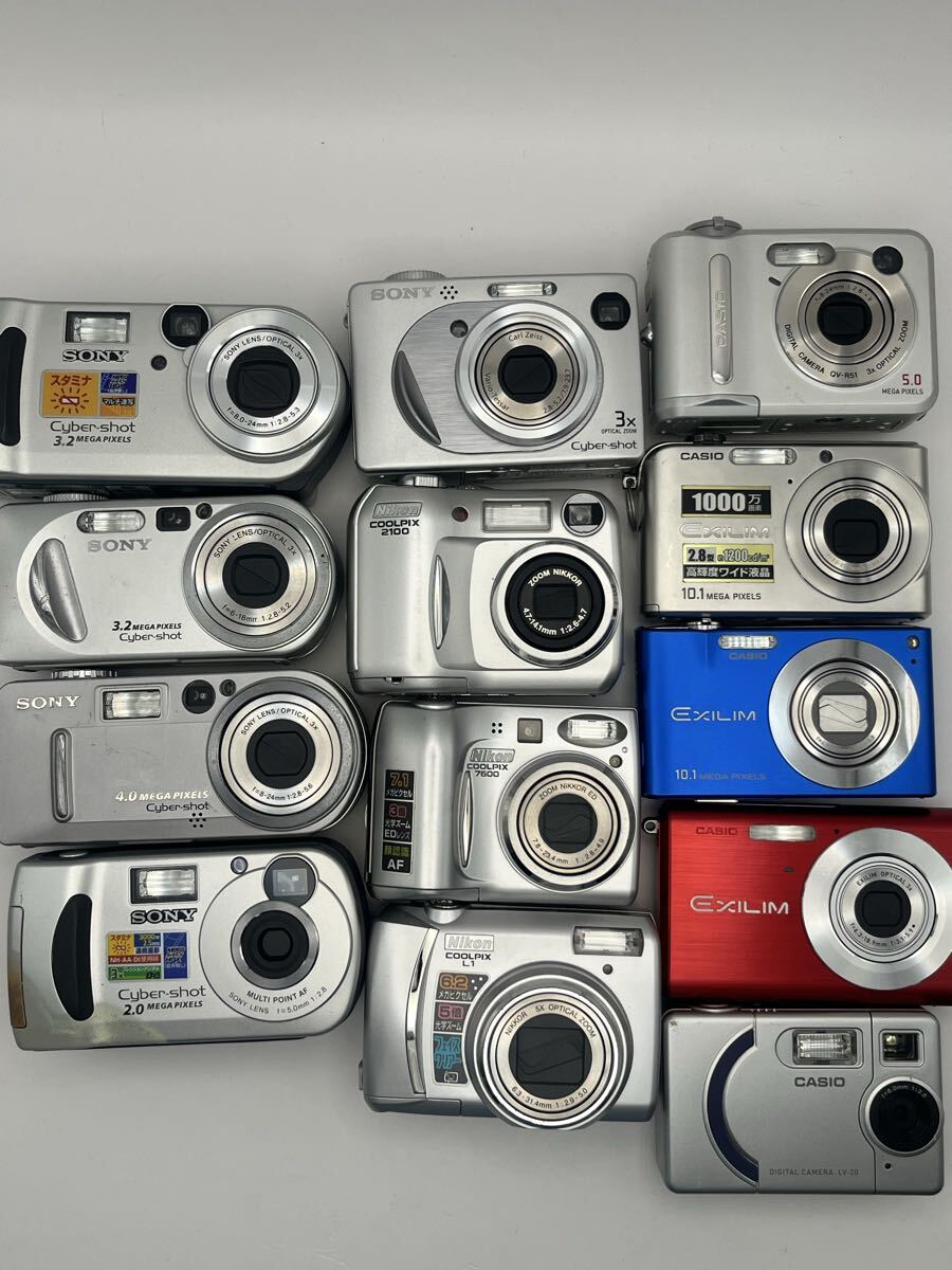 【1円スタート】 コンパクトデジタルカメラまとめCASIO SONY Nikon 動作未確認　ジャンク