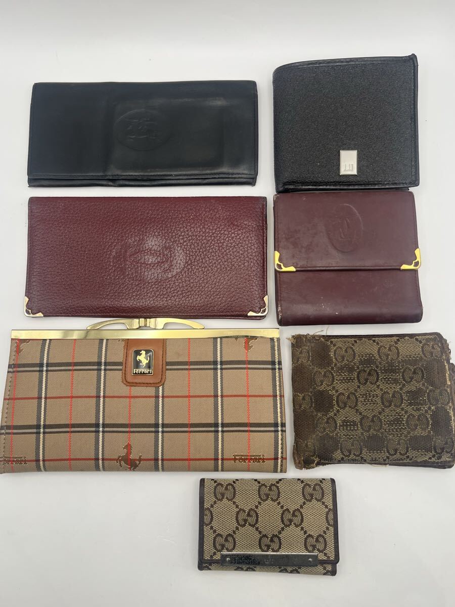 1円〜 GUCCI Cartier Burberry Ferrari dunhill 財布まとめ　 グッチ ウォレット キーケース