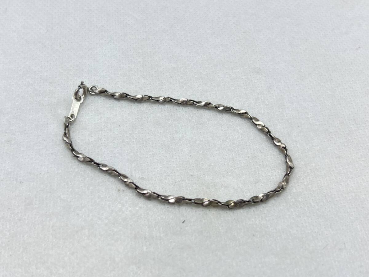Y2813★ 4℃ ヨンドシー ブレスレット ツイスト チェーン STERLING 925 刻印 シルバー silver バングル アクセサリー SV925
