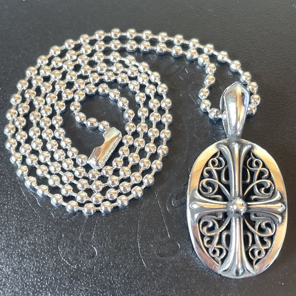 Chrome Hearts クロムハーツ　キーパークロス　クロス　ｃｈ刻印　シルバー　ネックレス　silver９２５　刻印入り