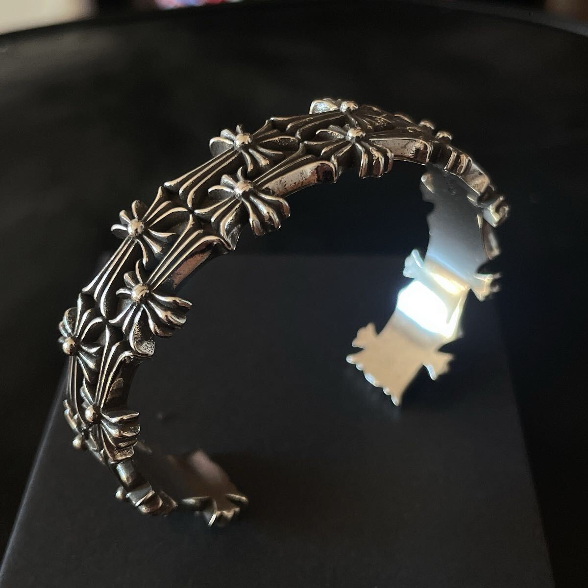 Chrome Hearts クロムハーツ ダブル クロス バングル シルバー silver９２５ 刻印入り