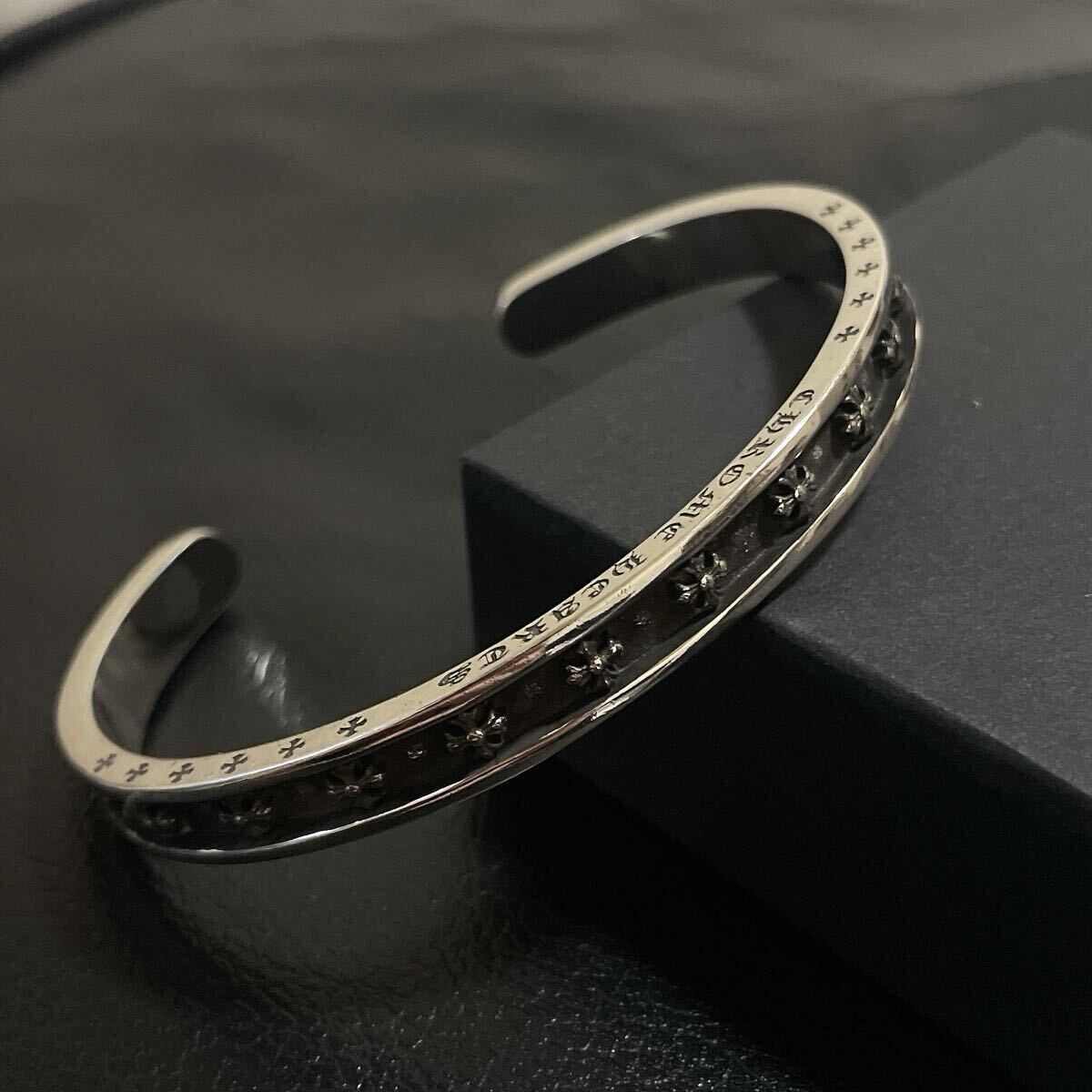 クロムハーツ　Chrome Hearts クロス バングル シルバー silver９２５ 刻印入り