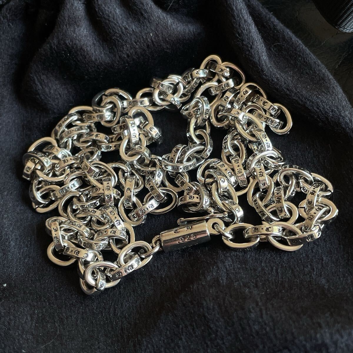 Chrome Hearts クロムハーツ　ペーパーチェーン ネックレス シルバー silver９２５ 刻印入り
