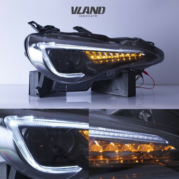 VLAND 86 BRZヘッドライト 配線加工無しディライト常時点灯可 シーケンシャルウィンカー(コの字ディライト0297本体のみ) RC G GT