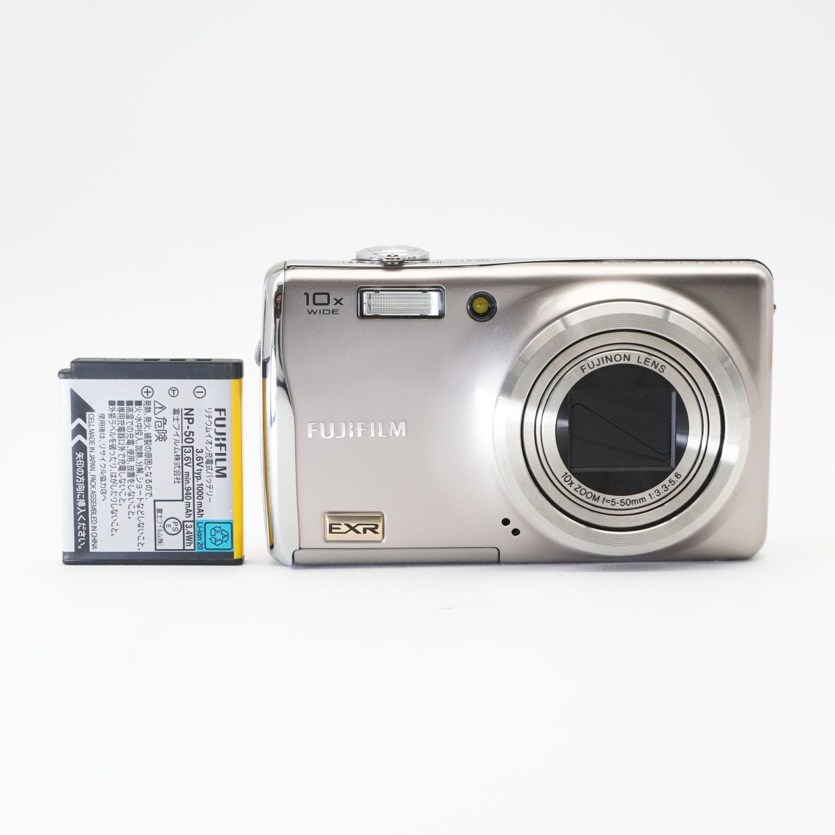 良品 動作確認済 FUJIFILM フジフイルム FINEPIX F80 EXR シルバー コンパクトデジタルカメラ コンデジ #f97AA9707