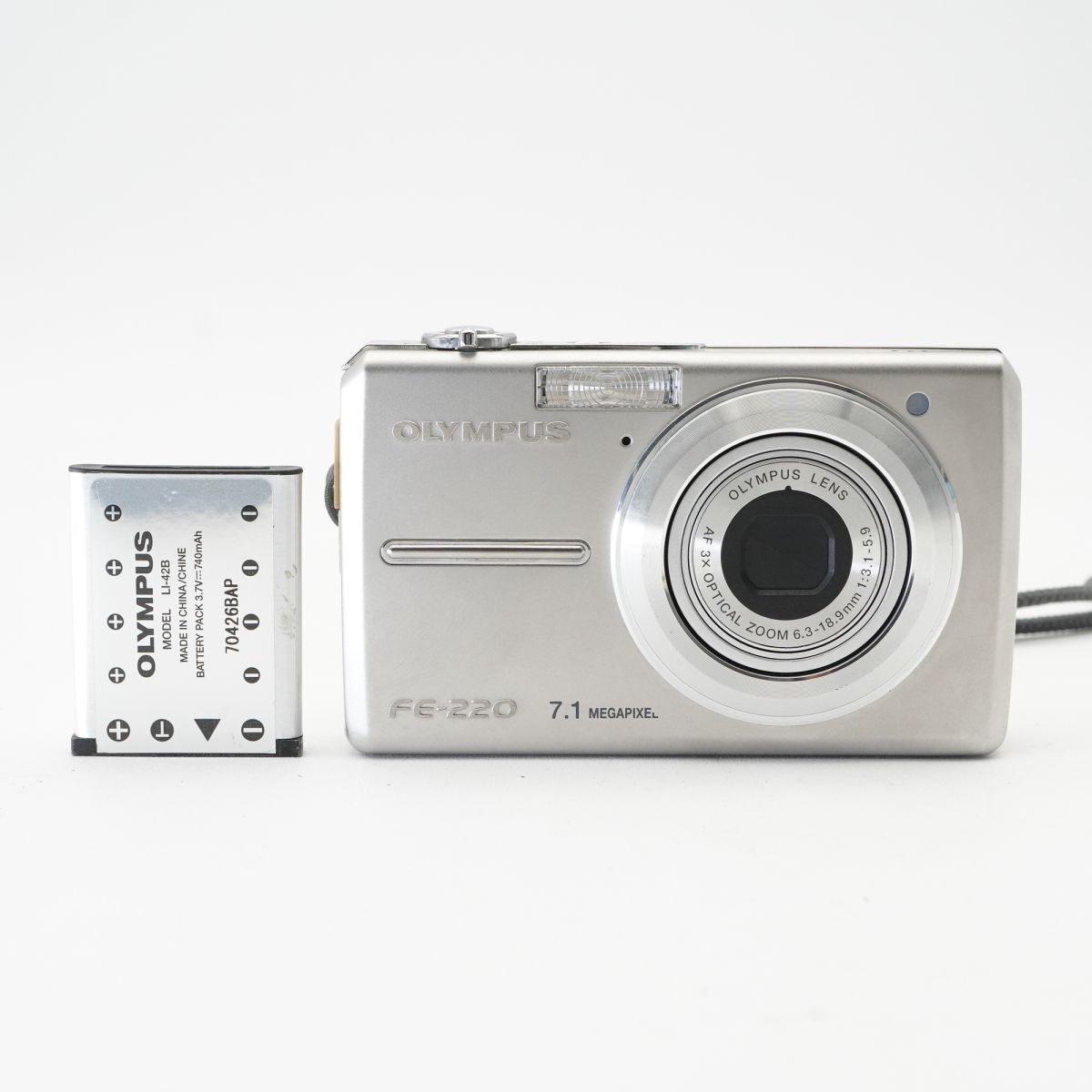 良品 動作確認済 OLYMPUS オリンパス FE-220 コンパクトデジタルカメラ コンデジ #f22B3606